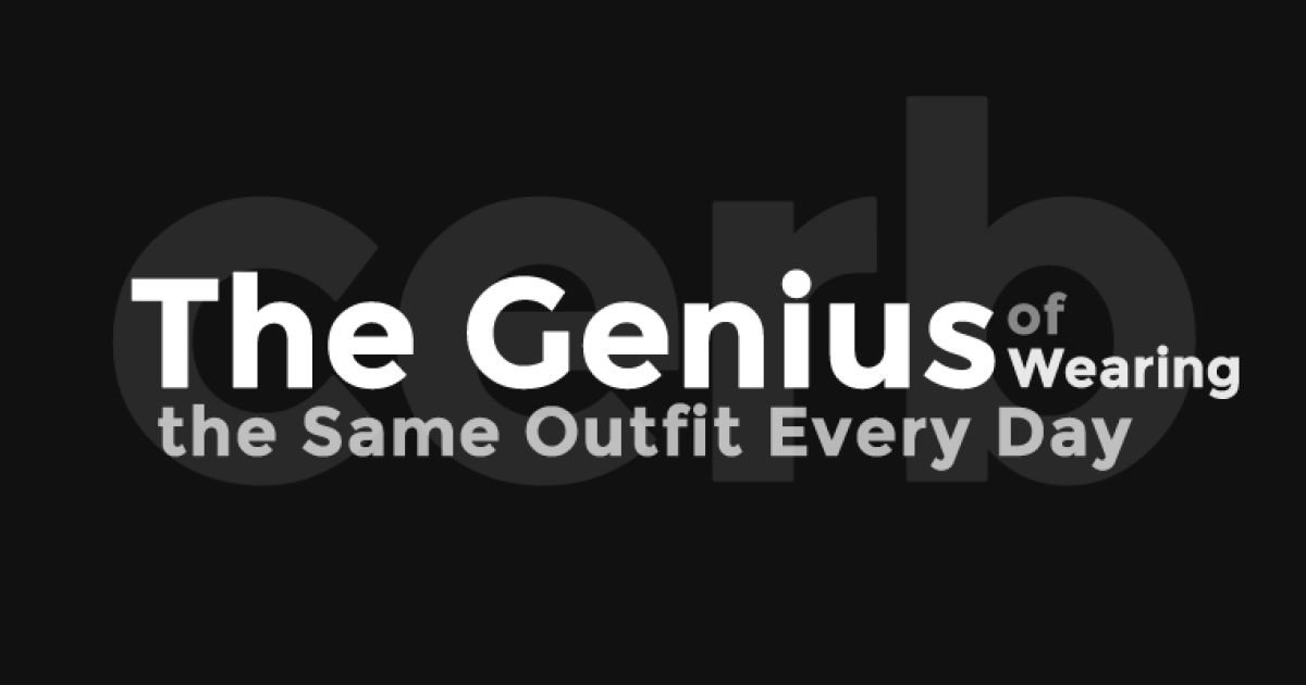 The Genius of Wearing the Same Outfit Every Day